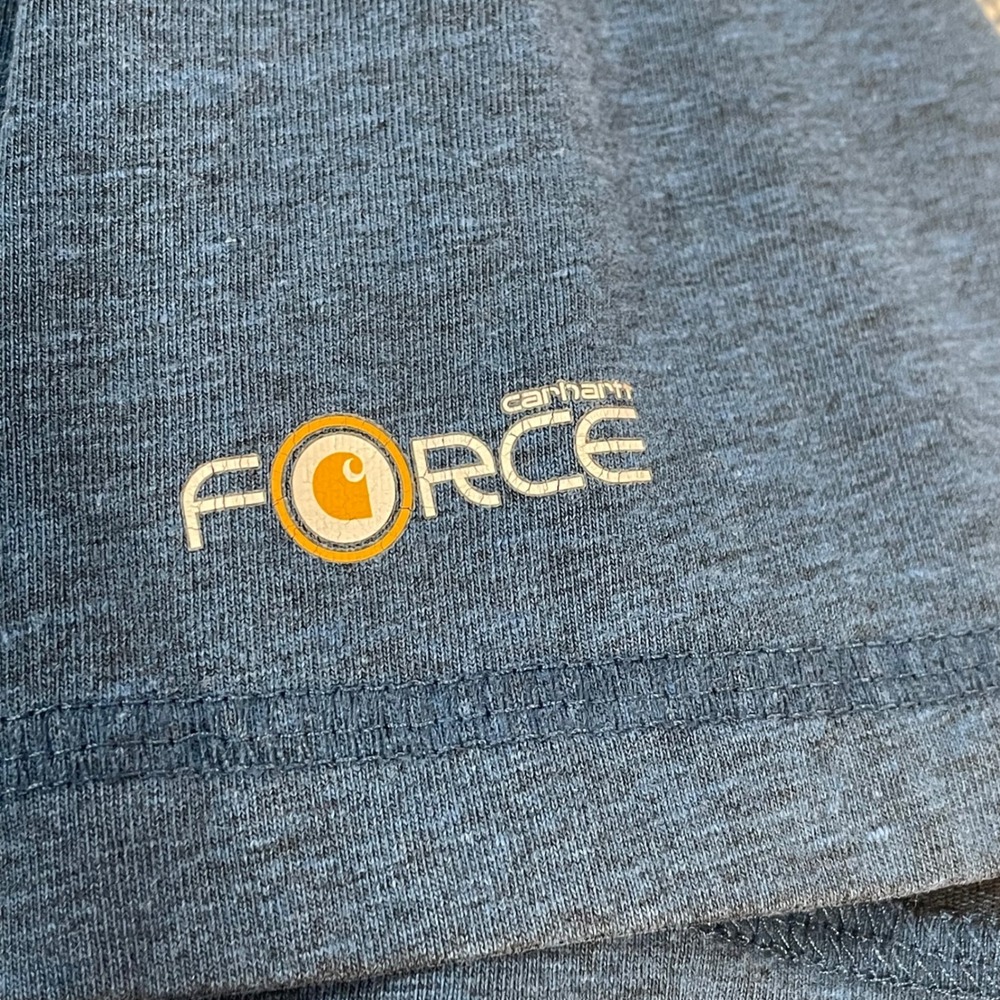 Carhartt Force Relaxed Fit Pocket T-Shirt Mens Large Blue *Distressed* - Picture 9 of 10